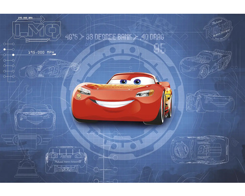 Cars-motief met Lightning McQueen en technische tekeningen