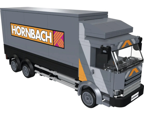 Hornbach vrachtwagen gemaakt van bouwstenen