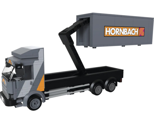 HORNBACH Brick Set Bestelwagen 19x7,3x13,7 cm Hornbach LEGO model van een vrachtwagen met container
