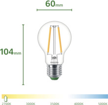 Philips Logo. Heldere ledlamp met de afmetingen 104 mm x 60 mm.