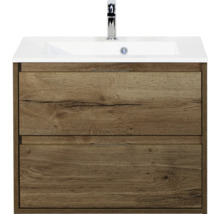 Wastafelonderkast met twee laden en opzetwastafel