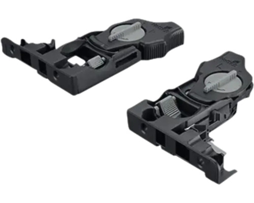 Twee meubelbeslagstukken voor montage