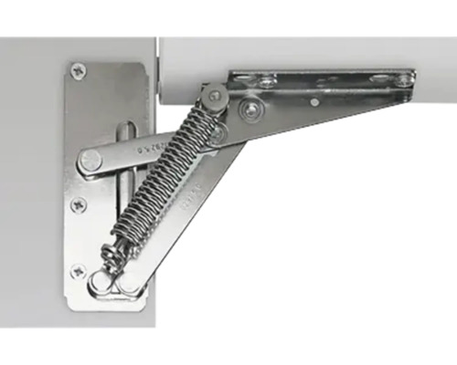 HETTICH Kleplift staal vernikkeld, 80-220N 90°, 10 stuks Meubelbeslag met veer voor kastmontage