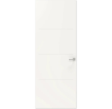 Gladde binnendeur met handgreep en drie horizontale sierlijnen