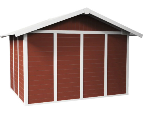 Tuinhuis met zadeldak en horizontale houten bekleding