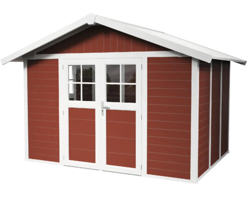 Tuinhuis met dubbele deur en zadeldak