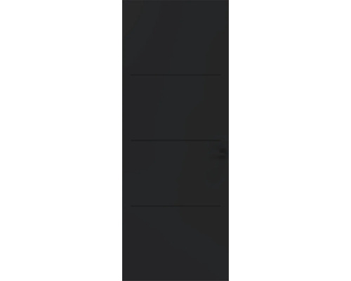 Binnendeur met drie horizontale decoratieve freeslijnen