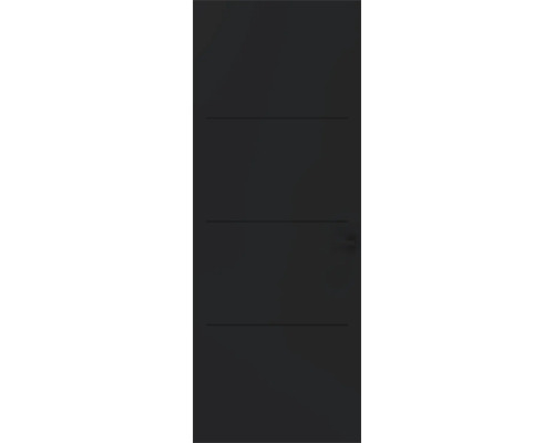 Binnendeur met drie horizontale decoratieve freeslijnen