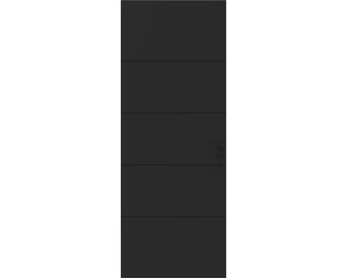 PERTURA Binnendeur 766 Stomp links zwart afgelakt 231,5 x 68 cm Sectionaaldeuraanzicht