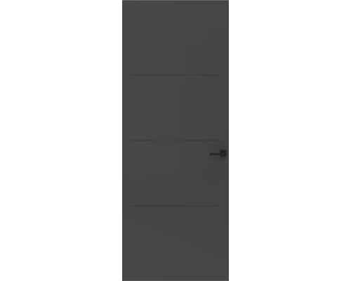 Binnendeur met horizontale siergroeven en deurklink