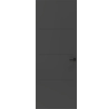 Gladde binnendeur met handgreep en horizontale groeven