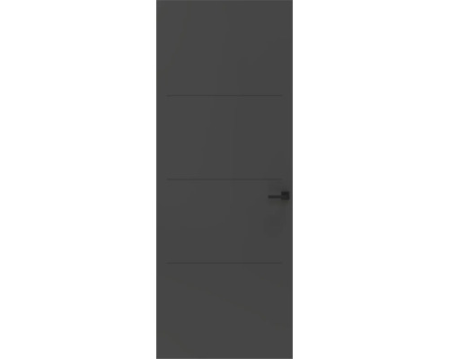 Binnendeur met horizontale groeven en deurgreep