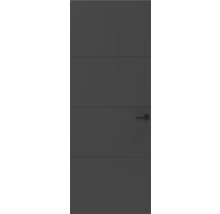 Grijze garagepoort aanzicht met handgreep