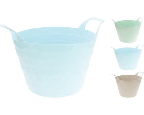 Meerdere flexibele kunststof emmers met handgrepen