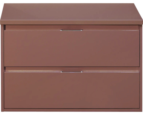 SANOX Badkamermeubelset voor waskom Porto roest rood 90 cm met twee lades incl. bovenblad roest rood Kast met twee laden