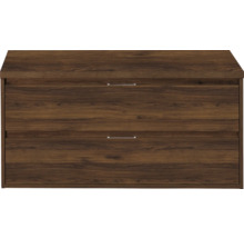 Hangende onderkast met twee lades in houtlook