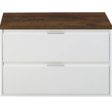 Wastafelonderkast met twee laden en een plank