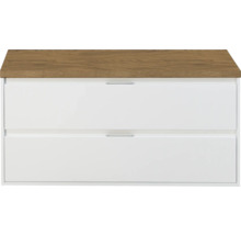 Onderkast met twee laden en een houten blad