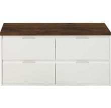 Schoenenkast met vier lades en houten blad