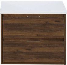 Wastafelonderkast met twee laden en wastafelblad