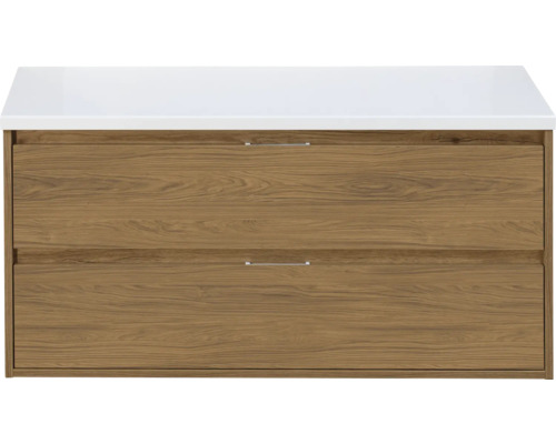 Onderkast met twee laden en wastafelblad