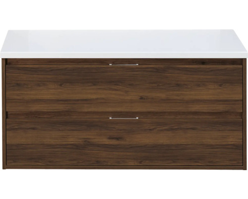 Onderkast voor wastafel met twee laden en wastafelblad