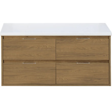 Wastafelonderkast met vier laden en werkblad