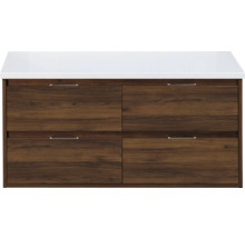 Wastafelonderkast met vier laden en een afdekking