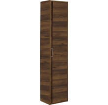 Smalle bruine houten kast met twee deuren