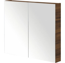 Spiegelkast met twee deuren en houtlook