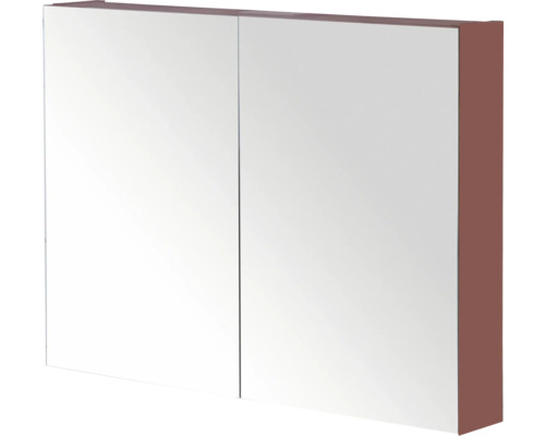 SANOX Spiegelkast Porto enkelzijdig 65x90x13 cm roest rood Spiegelkast met twee deuren voor de badkamer