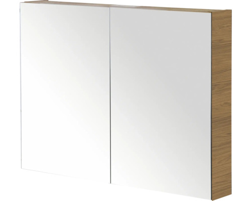 SANOX Spiegelkast Porto dubbelzijdig 65x90x13 cm honey Spiegelkast met twee deuren voor badkamer