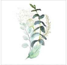 Aquarel schilderij van eucalyptus en bladeren