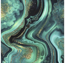 Abstracte kunst met marmering en gouden accenten