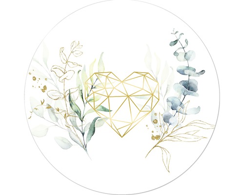 Decoratief ontwerp met bladeren en geometrisch hart