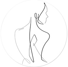 Tekening van een vrouwelijk achteraanzicht