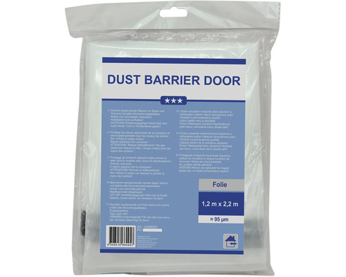 Stofbarrièredoor van folie, 1,2 meter x 2,2 meter
