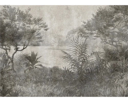 Fotobehang met landschapsmotief, inclusief bomen en planten