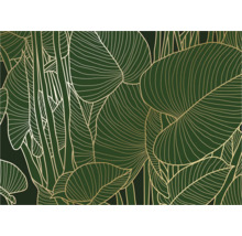 Behang met bladerpatroon