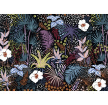 Illustratie met diverse tropische planten