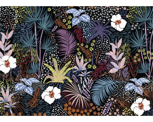 Illustratie met diverse tropische planten