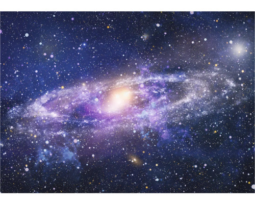 Afbeelding van een sterrenstelsel met sterren en kosmisch stof