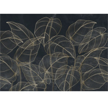 Decoratieve bladeren op behang