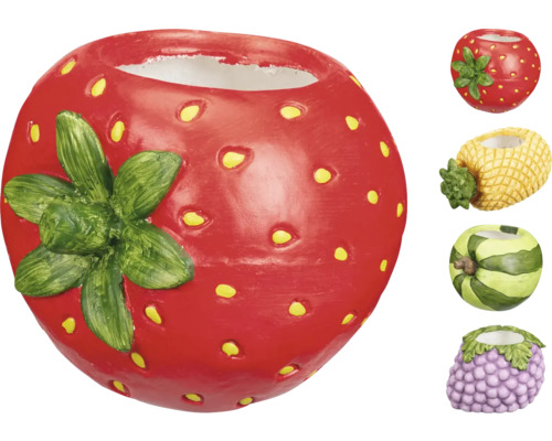 Decoratieve plantenbakken in de vorm van verschillende vruchten