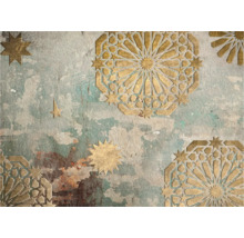 Decoratieve wanddecoratie met oosterse patronen en sterren