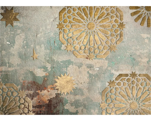 Decoratieve wanddecoratie met oosterse patronen en sterren