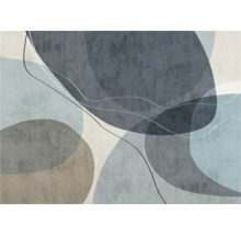 Abstracte wanddecoratie met organische vormen en lijnen