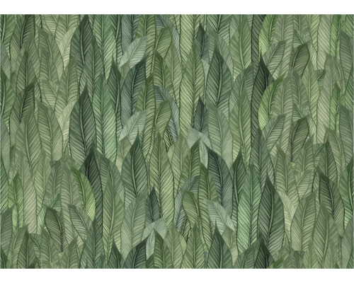 Behang met bladerpatroon