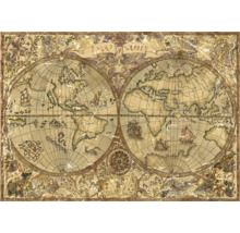 Illustratie van een wereldkaart in vintage stijl