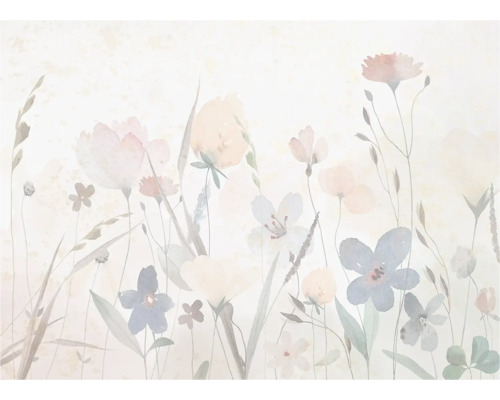 Bloemenweide als wanddecoratie